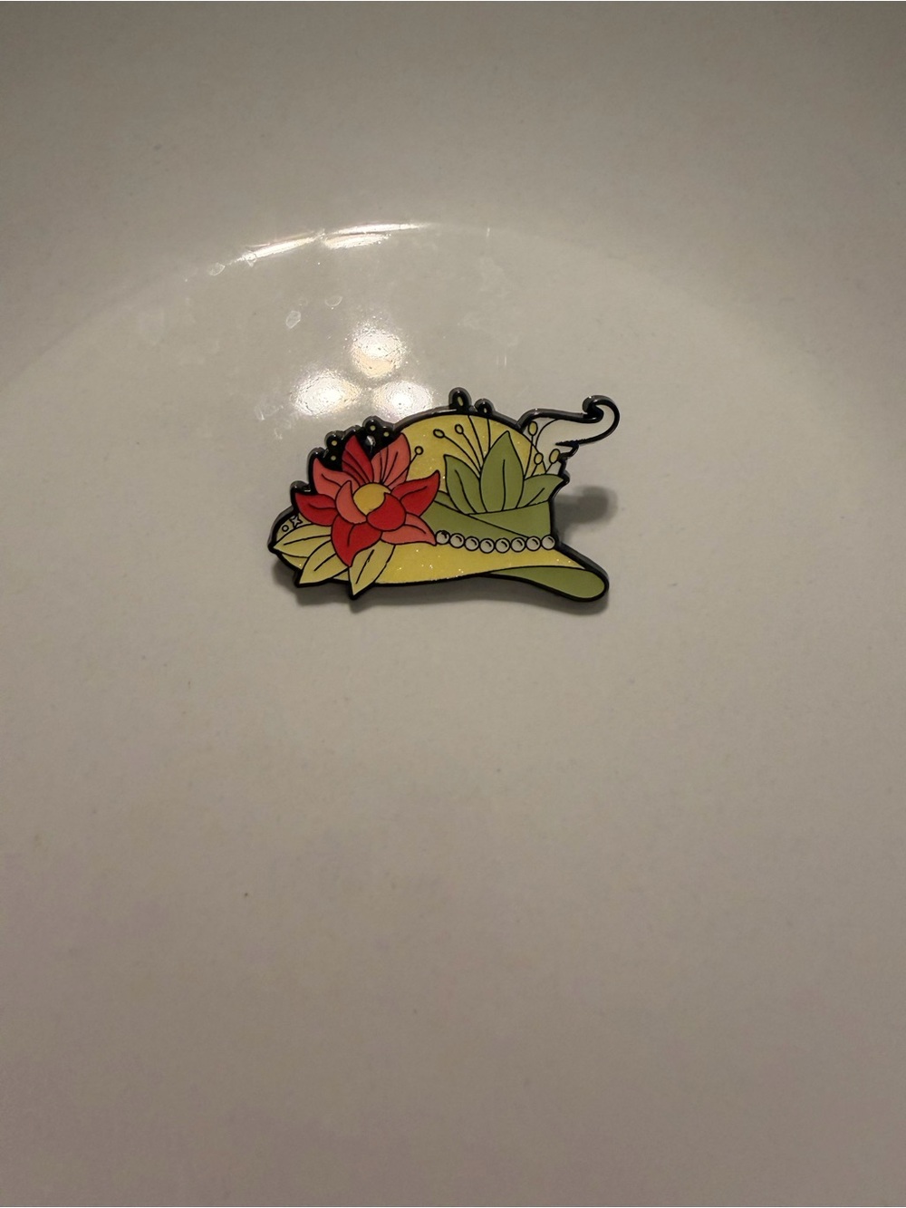 Princess Tiana hat pin from the loungefly Disney princess hat blind box